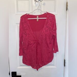 Women’s Pink White Stag Dress Shirt